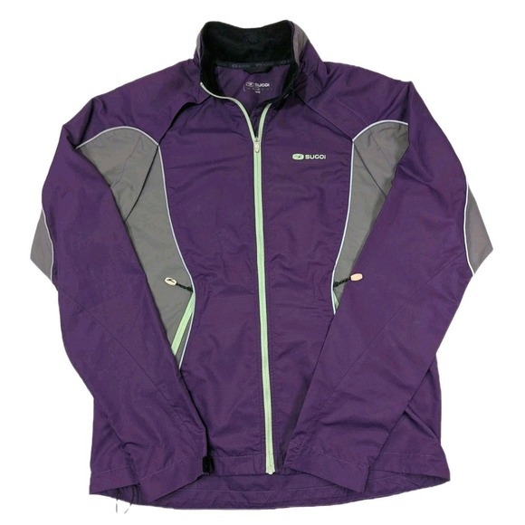 Sugoi Versa Convertible Vest Cycling Jacket Purple Full Zip Womens Medium M - Picture 1 of 13